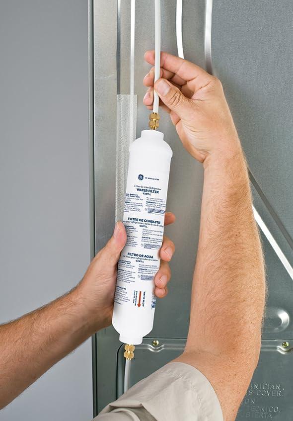 imageGE Appliances Refrigerator Water Filter Certified to Reduce Sediment Chlorine ampamp Other Impurities Easy Install for Builtin Filtration Refrigerators 5Year Lifespan GXRTLLGXRTLL
