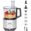 imageGE Food Processor  12 Cup  Complete With 3 Feeding Tubes ampamp Stainless Steel Accessories  3 Discs  Dough Blade  3 Speed  Great for Shredded Cheese Chicken ampamp More  Kitchen Essentials  550 Watts