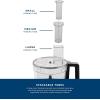 imageGE Food Processor  12 Cup  Complete With 3 Feeding Tubes ampamp Stainless Steel Accessories  3 Discs  Dough Blade  3 Speed  Great for Shredded Cheese Chicken ampamp More  Kitchen Essentials  550 Watts