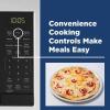 imageGE GCST09N1WWW Microwave Oven 900watt 7 Auto Cooking Settings ChildLock Technology Kitchen Essentials for The Countertop Dorm Room or Apartment 09 Cu Ft WhiteStainless Steel