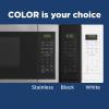 imageGE GCST09N1WWW Microwave Oven 900watt 7 Auto Cooking Settings ChildLock Technology Kitchen Essentials for The Countertop Dorm Room or Apartment 09 Cu Ft WhiteStainless Steel