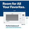 imageGE GCST14S1WWW Microwave Oven1100watt 7 Auto Cooking Settings ChildLock Technology Kitchen Essentials for The Countertop Dorm Room or Apartment 14 Cu Ft WhiteWhite
