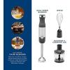 imageGE Immersion Blender  Handheld Blender for Shakes Smoothies Baby Food ampamp More  Includes Whisk ampamp Blending Jar  2Speed  Interchangeable Attachment for Easy Clean  500 Watts  Stainless SteelImmersion Blender with Accessories