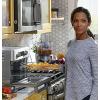 imageGE Mechanical Air Fryer Toaster Oven  Accessory Set  Convection Toaster with 7 Cook Modes  Large Capacity Oven  Fits 12quot Pizza  Countertop Kitchen Essentials  Stainless SteelDigital Controls