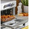 imageGE Mechanical Air Fryer Toaster Oven  Accessory Set  Convection Toaster with 7 Cook Modes  Large Capacity Oven  Fits 12quot Pizza  Countertop Kitchen Essentials  Stainless SteelDigital Controls