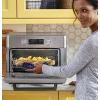 imageGE Mechanical Air Fryer Toaster Oven  Accessory Set  Convection Toaster with 7 Cook Modes  Large Capacity Oven  Fits 12quot Pizza  Countertop Kitchen Essentials  Stainless SteelDigital Controls