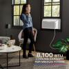 imageGE PROFILE PWDV10WWF 10000 BTU Inverter Window Air Conditioner Unit Energy Efficient AC Cooling up to 450 sq ft Ultra Quiet Smart Home Capable Includes Remote and Install Kit WhiteWhite