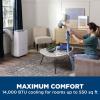 imageGE Portable 3in1 Air Conditioner with Dehumidifier and Fan 9000 BTU Cooling for 250 sq ft rooms Includes Remote Vent Hose and Easy Window Install Kit WiFi ampamp SMART Connected White13000 BTU HeatlCool