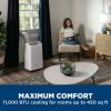 imageGE Portable 3in1 Air Conditioner with Dehumidifier and Fan 9000 BTU Cooling for 250 sq ft rooms Includes Remote Vent Hose and Easy Window Install Kit WiFi ampamp SMART Connected White11000 BTU