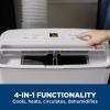 imageGE Portable 3in1 Air Conditioner with Dehumidifier and Fan 9000 BTU Cooling for 250 sq ft rooms Includes Remote Vent Hose and Easy Window Install Kit WiFi ampamp SMART Connected White13000 BTU HeatlCool