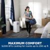 imageGE Portable 3in1 Air Conditioner with Dehumidifier and Fan 9000 BTU Cooling for 250 sq ft rooms Includes Remote Vent Hose and Easy Window Install Kit WiFi ampamp SMART Connected White9000 BTU Front Vent