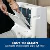 imageGE Portable 3in1 Air Conditioner with Dehumidifier and Fan 9000 BTU Cooling for 250 sq ft rooms Includes Remote Vent Hose and Easy Window Install Kit WiFi ampamp SMART Connected White13000 BTU HeatlCool