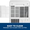 imageGE Portable 3in1 Air Conditioner with Dehumidifier and Fan 9000 BTU Cooling for 250 sq ft rooms Includes Remote Vent Hose and Easy Window Install Kit WiFi ampamp SMART Connected White9000 BTU Front Vent