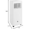 imageGE Portable 3in1 Air Conditioner with Dehumidifier and Fan 9000 BTU Cooling for 250 sq ft rooms Includes Remote Vent Hose and Easy Window Install Kit WiFi ampamp SMART Connected White9000 BTU Front Vent