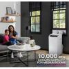 imageGE Profile PPHV10WWF 10000 BTU Portable Air Conditioner for Medium Rooms up to 550 sq ft 9850 BTU SACC 3in1 with Dehumidify Fan and Auto Evaporation Included Window Installation Kit WhiteWhite