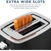 imageGE Stainless Steel 4 Slice Toaster  Extra Wide Slots for Bagels Breads Waffles ampamp More  7 Shade Options  Countertop Kitchen Essentials  1500 wattBlack