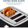 imageGE Stainless Steel 4 Slice Toaster  Extra Wide Slots for Bagels Breads Waffles ampamp More  7 Shade Options  Countertop Kitchen Essentials  1500 wattBlack
