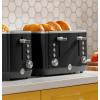 imageGE Stainless Steel 4 Slice Toaster  Extra Wide Slots for Bagels Breads Waffles ampamp More  7 Shade Options  Countertop Kitchen Essentials  1500 wattBlack