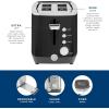 imageGE Stainless Steel 4 Slice Toaster  Extra Wide Slots for Bagels Breads Waffles ampamp More  7 Shade Options  Countertop Kitchen Essentials  1500 wattBlack