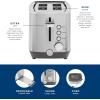 imageGE Stainless Steel 4 Slice Toaster  Extra Wide Slots for Bagels Breads Waffles ampamp More  7 Shade Options  Countertop Kitchen Essentials  1500 wattStainless Steel