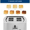 imageGE Stainless Steel 4 Slice Toaster  Extra Wide Slots for Bagels Breads Waffles ampamp More  7 Shade Options  Countertop Kitchen Essentials  1500 wattStainless Steel