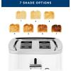 imageGE Stainless Steel 4 Slice Toaster  Extra Wide Slots for Bagels Breads Waffles ampamp More  7 Shade Options  Countertop Kitchen Essentials  1500 wattWhite
