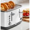imageGE Stainless Steel 4 Slice Toaster  Extra Wide Slots for Bagels Breads Waffles ampamp More  7 Shade Options  Countertop Kitchen Essentials  1500 wattWhite