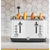 imageGE Stainless Steel 4 Slice Toaster  Extra Wide Slots for Bagels Breads Waffles ampamp More  7 Shade Options  Countertop Kitchen Essentials  1500 wattWhite