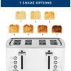 imageGE Stainless Steel 4 Slice Toaster  Extra Wide Slots for Bagels Breads Waffles ampamp More  7 Shade Options  Countertop Kitchen Essentials  1500 wattWhite