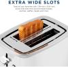 imageGE Stainless Steel 4 Slice Toaster  Extra Wide Slots for Bagels Breads Waffles ampamp More  7 Shade Options  Countertop Kitchen Essentials  1500 wattWhite