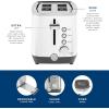 imageGE Stainless Steel 4 Slice Toaster  Extra Wide Slots for Bagels Breads Waffles ampamp More  7 Shade Options  Countertop Kitchen Essentials  1500 wattWhite