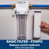 imageGE Whole House Water Filtration System Reduce Sediment Rust ampamp More Install Kit ampamp Accessories Included Filter Not Included Replace Filter FXWTC FXUSC FXWPC FXWSC Every 3 Months GXWH20T