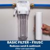 imageGE Whole House Water Filtration System Reduce Sediment Rust ampamp More Install Kit ampamp Accessories Included Filter Not Included Replace Filter FXWTC FXUSC FXWPC FXWSC Every 3 Months GXWH20T