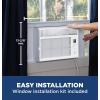 imageGE Window Air Conditioner Unit 5000 BTU for Small Rooms up to 150 sq ft with Manual Adjustable Fan and Cooling Settings Perfect for Small Bedroom or Living Room Easy Install Kit Included WhiteWhite