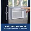 imageGE Window Air Conditioner Unit 5000 BTU for Small Rooms up to 150 sq ft with Manual Adjustable Fan and Cooling Settings Perfect for Small Bedroom or Living Room Easy Install Kit Included WhiteWhite