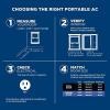 imageGE 10500 BTU Portable Air Conditioner for Medium Rooms up to 450 sq ft 3in1 with Dehumidify Fan and Auto Evaporation Dual Hose Compatible Included Window Installation Kit GreyGray