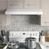 imageGE 30quot Energy Star Certified Under The Cabinet Hood with Convertible Duct Vertical and rear exhaust with 2 Speed Exhaust Fan Reusable Filter and LED Lights in Stainless SteelWhite