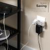 imageGE 3Outlet Extender Wall Tap with Guide Light Grounded Adapter 3Prong Cruise Essentials Indoor Rated Use for Home Office School Dorm UL Listed White 144941 Pack