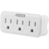 imageGE 3Outlet Extender Wall Tap with Guide Light Grounded Adapter 3Prong Cruise Essentials Indoor Rated Use for Home Office School Dorm UL Listed White 144941 Pack