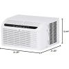 imageGE 6200 BTU Ultra Quiet Window Air Conditioner for Small Rooms and Bedrooms Control Using Remote 6K Window AC Unit Easy Install with Included Kit WhiteWhite