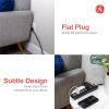 imageGE 6Outlet Surge Protector 10 Ft Extension Cord Power Strip 800 Joules Flat Plug TwisttoClose Safety Covers ETL Listed White 14092Black