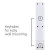 imageGE 6Outlet Surge Protector 10 Ft Extension Cord Power Strip 800 Joules Flat Plug TwisttoClose Safety Covers ETL Listed White 14092White