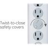 imageGE 6Outlet Surge Protector 10 Ft Extension Cord Power Strip 800 Joules Flat Plug TwisttoClose Safety Covers ETL Listed White 14092White