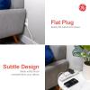 imageGE 6Outlet Surge Protector 10 Ft Extension Cord Power Strip 800 Joules Flat Plug TwisttoClose Safety Covers ETL Listed White 14092White