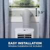 imageGE APMS06BWF DOE Portable Air Conditioner Digital and Remote Control Perfect for Small Size Bedroom or Living Room up to 250 sq ft Easy Install Kit Included New 6000 BTU WhiteWhite