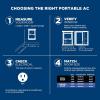 imageGE APMS06BWF DOE Portable Air Conditioner Digital and Remote Control Perfect for Small Size Bedroom or Living Room up to 250 sq ft Easy Install Kit Included New 6000 BTU WhiteWhite