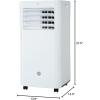 imageGE APMS06BWF DOE Portable Air Conditioner Digital and Remote Control Perfect for Small Size Bedroom or Living Room up to 250 sq ft Easy Install Kit Included New 6000 BTU WhiteWhite