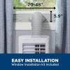 imageGE APMS06BWF DOE Portable Air Conditioner Digital and Remote Control Perfect for Small Size Bedroom or Living Room up to 250 sq ft Easy Install Kit Included New 6000 BTU WhiteWhite