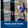 imageGE AWGP12WWA 12000BTU Smart HeatCool Electronic Window Air Conditioner Perfect for Large Size Bedroom or Living Room up to 550sqftRemote ControlEasy Install Kit Included WhiteWhite