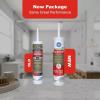 imageGE Advanced Silicone Caulk for Kitchen ampamp Bathroom White 10 fl oz Cartridge 1 Pack  100 Waterproof Silicone Sealant 5X Stronger Adhesion Shrink ampamp Crack ProofWhite